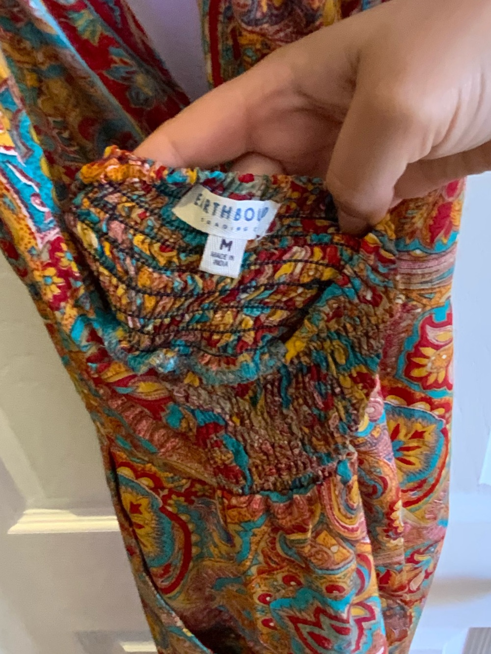 Sleeveless V-Neck Paisley Maxi Dress - Multicolor - Picture 2 of 3